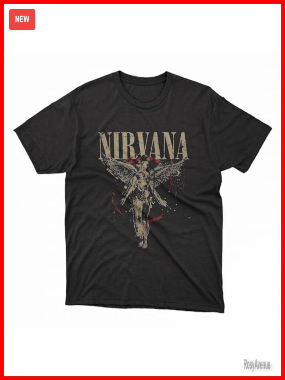 Nirvana in Utero Angel Splatter Cotton T-Shirt